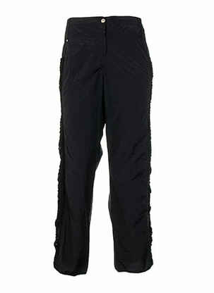 Pantalon droit coupe droite taille basse noir CATY LESCA femme