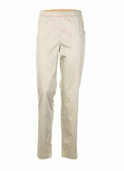Pantalon droit beige QUATTRO pour femme seconde vue