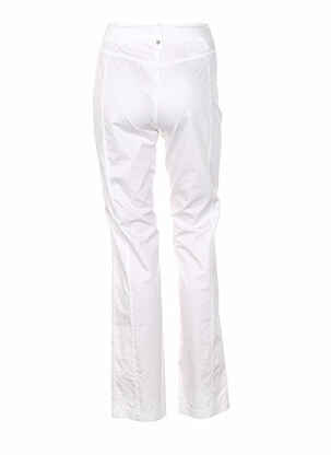 Pantalon droit fermeture zippée sous rabat boutonné taille normale blanc TUZZI femme