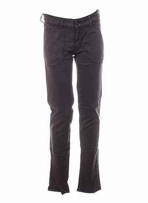 Pantalon slim taille basse taille basse marron FIVE femme