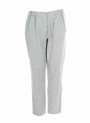 Pantalon droit fermeture zippée sous rabat avec crochet gris VERO MODA femme