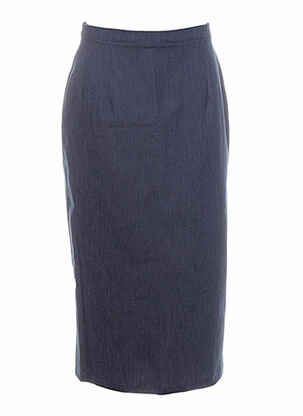 Jupe mi-longue coupe droite bleu EROTOKRITOS femme
