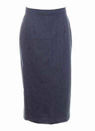 Jupe mi-longue coupe droite bleu EROTOKRITOS femme