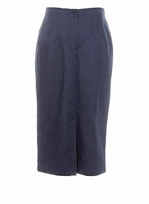 Jupe mi-longue coupe droite bleu EROTOKRITOS femme