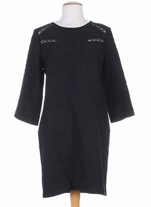 Robe mi-longue manches longues manches longues noir MKT STUDIO femme