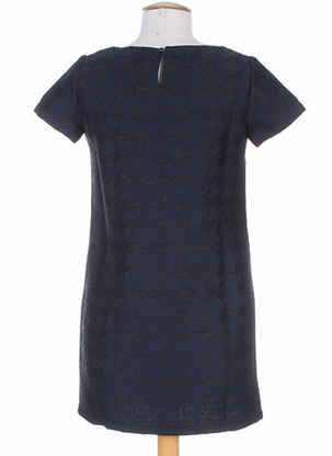 Robe mi-longue manches courtes manches courtes bleu FRENCHTROTTERS femme