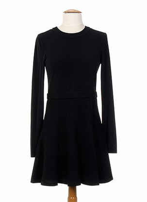 Robe mi-longue coupe évasée manches longues noir BCBGENERATION femme