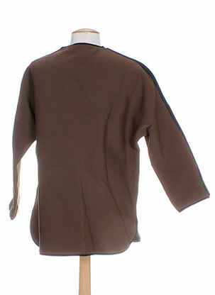 Veste casual col rond marron BONSUI femme