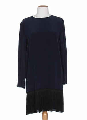 Robe mi-longue coupe fluide manches longues bleu SPORTMAX femme