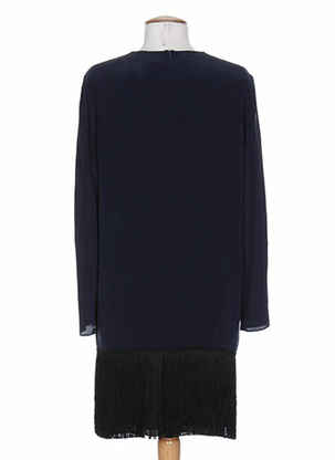 Robe mi-longue coupe fluide manches longues bleu SPORTMAX femme