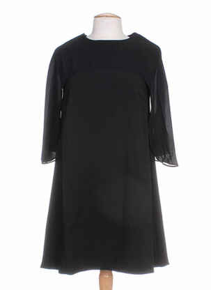 Robe mi-longue fermeture zippée au dos noir LOUCHE femme
