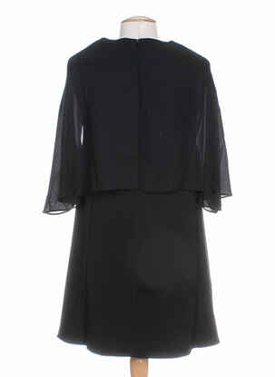 Robe mi-longue fermeture zippée au dos noir LOUCHE femme