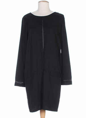 Robe mi-longue manches longues manches longues noir LA PETITE FRANCAISE femme