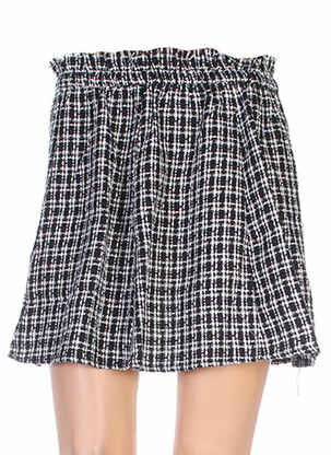 Jupe courte coupe évasée noir BY MONSHOWROOM femme