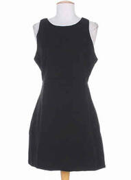Robe mi-longue sans manche sans manche noir BY MONSHOWROOM femme