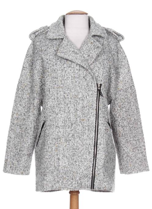 Manteau long gris BY MONSHOWROOM pour femme
