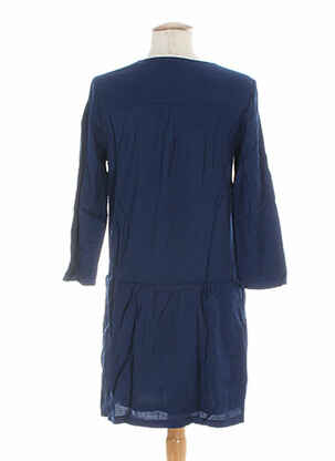 Robe mi-longue manches 3/4 manches 3/4 bleu BY MONSHOWROOM femme