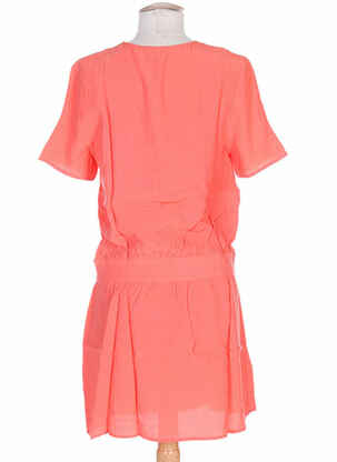 Robe mi-longue manches courtes manches courtes orange CLO&SE femme