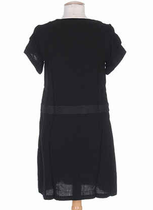 Robe mi-longue manches courtes manches courtes noir CLO&SE femme