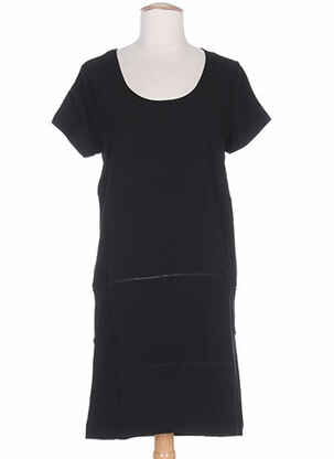 Robe mi-longue manches courtes manches courtes noir CLO&SE femme