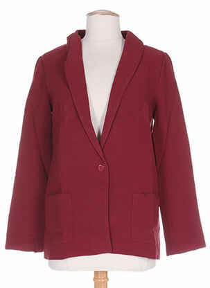 Veste casual finition intérieure doublée rouge CLO&SE femme