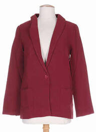Veste casual finition intérieure doublée rouge CLO&SE femme