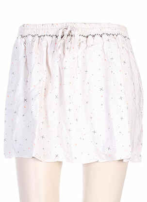 Jupe courte coupe évasée beige CLO&SE femme