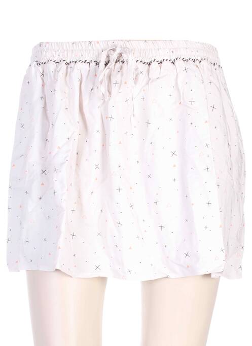 Jupe courte coupe évasée beige CLO&SE femme