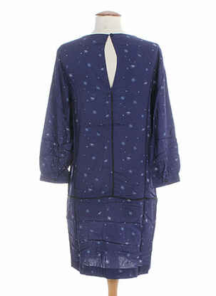 Robe mi-longue imprimé fantaisie manches longues violet CLO&SE femme