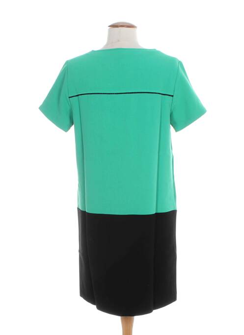 Robe mi-longue manches courtes manches courtes vert CLO&SE femme