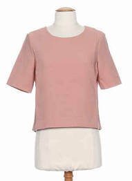 Top col rond rose SO ESSENTIAL femme