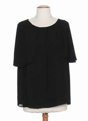 Top coupe fluide noir SO ESSENTIAL femme