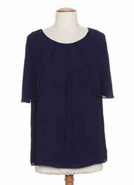Top coupe fluide bleu SO ESSENTIAL femme