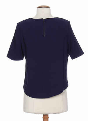 Top col rond bleu SO ESSENTIAL femme