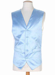 Gilet sans manche tissage satiné bleu SMART homme