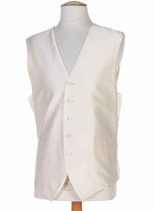 Gilet sans manche effet matière satinée beige SMART homme