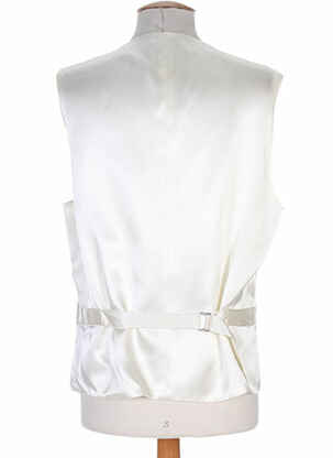 Gilet sans manche effet matière satinée beige SMART homme