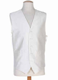 Gilet sans manche effet matière satinée beige SMART homme
