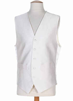 Gilet sans manche effet matière satinée beige SMART homme
