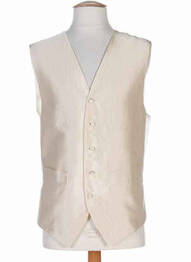 Gilet sans manche effet matière satinée beige SMART homme