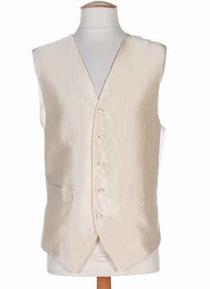 Gilet sans manche effet matière satinée beige SMART homme