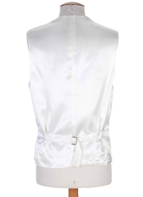 Gilet sans manche effet matière satinée blanc SMART homme