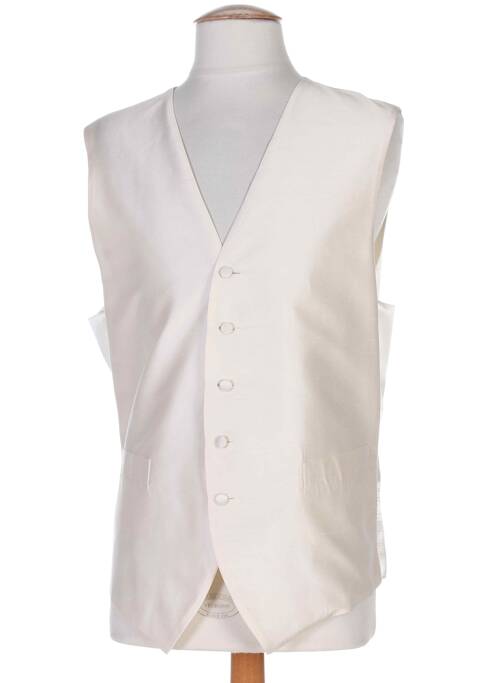 Gilet sans manche effet matière satinée beige SMART homme