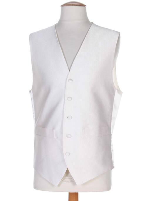 Gilet sans manche effet matière satinée beige SMART homme