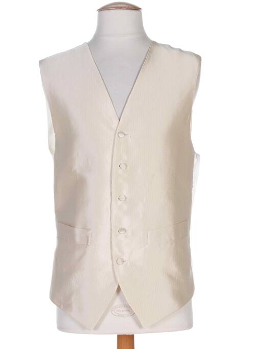 Gilet sans manche effet matière satinée beige SMART homme