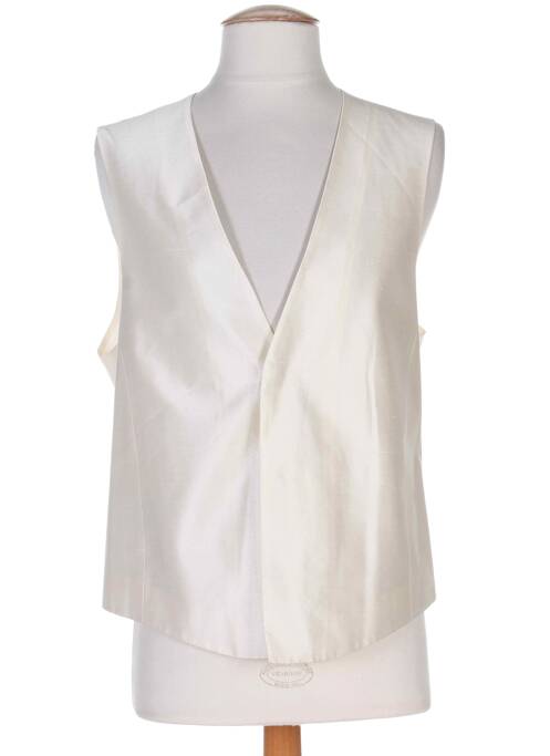 Gilet sans manche effet matière satinée beige PAL ZILERI homme