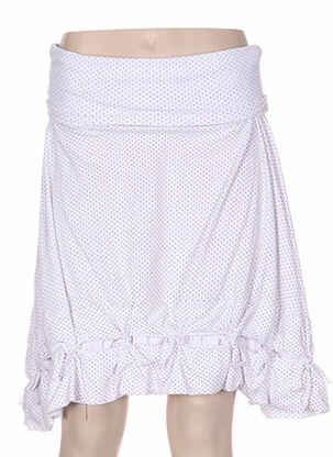 Jupe mi-longue blanc BORIS INDUSTRIES pour femme