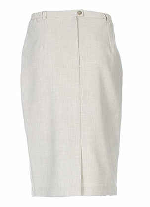 Jupe mi-longue taille à pinces vert CHRISTIAN MARRY femme
