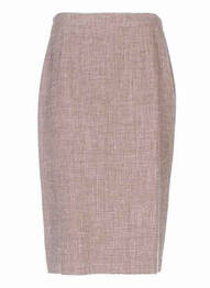 Jupe mi-longue taille à pinces marron NONET femme