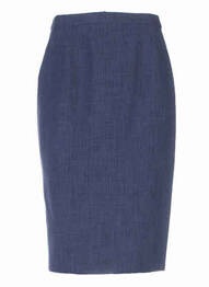 Jupe mi-longue taille à pinces bleu WEILL femme